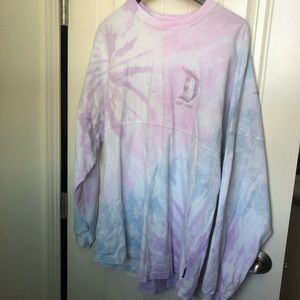 Disney Spirit Jersey! Pink/Purple/Blue/White Tie-Dye. Size L.